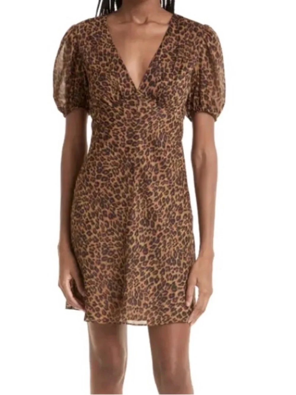 staud brown mini dress STAUD WELLS MINI DRESS EARTH